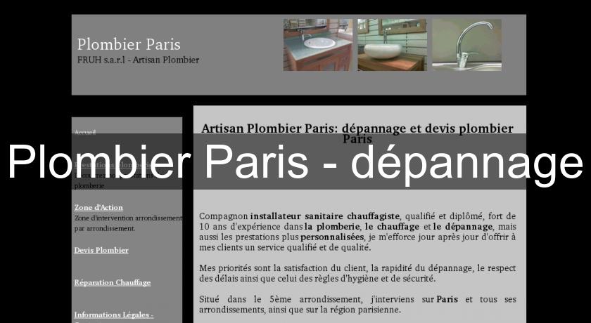 Plombier Paris - dépannage Plombier Paris - dépannage