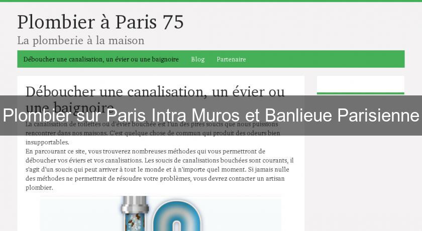 Plombier sur Paris Intra Muros et Banlieue Parisienne