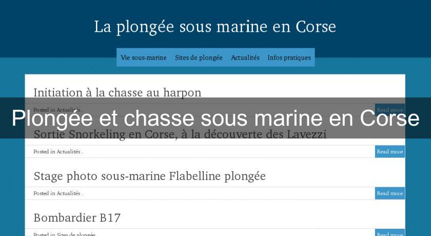 Plongée et chasse sous marine en Corse