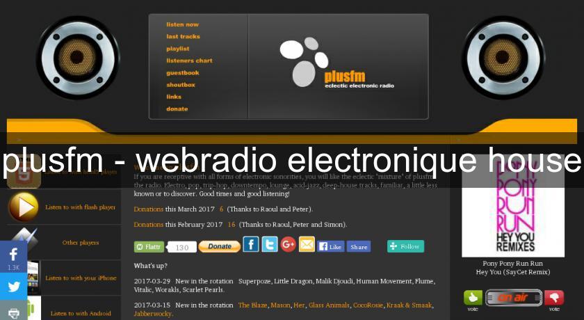 plusfm - webradio electronique house