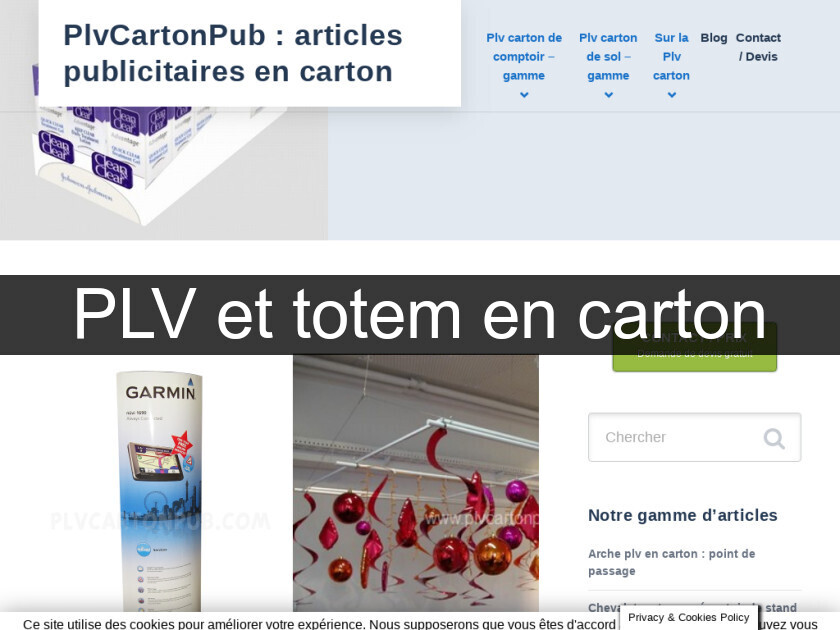 PLV et totem en carton