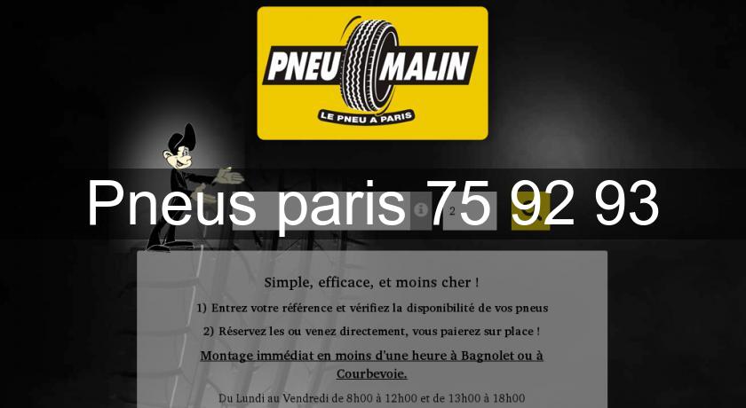 Pneus paris 75 92 93