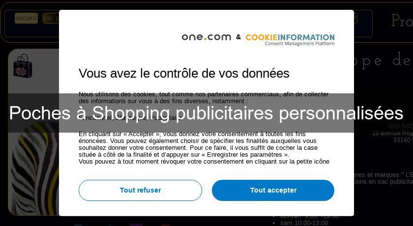 Poches à Shopping publicitaires personnalisées