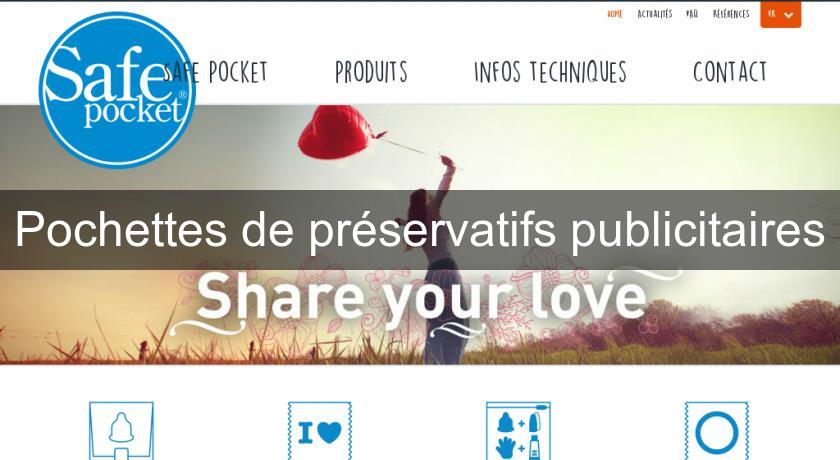 Pochettes de préservatifs publicitaires Pochettes de préservatifs publicitaires