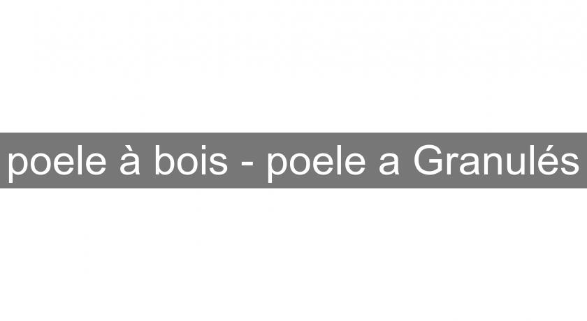 poele à bois - poele a Granulés