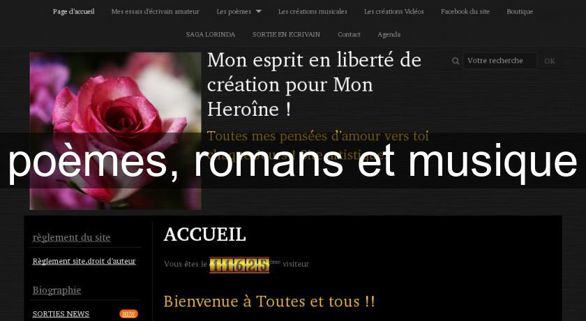 poèmes, romans et musique