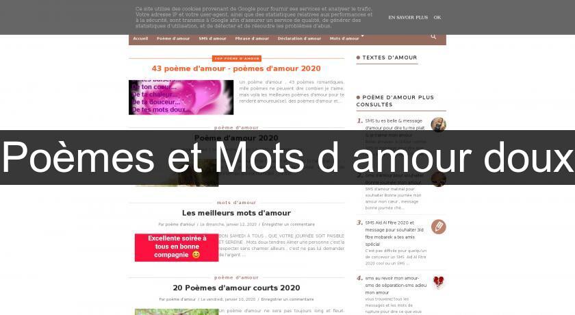Poèmes et Mots d'amour doux Poèmes et Mots d'amour doux