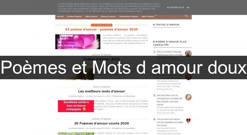 Poèmes et Mots d'amour doux