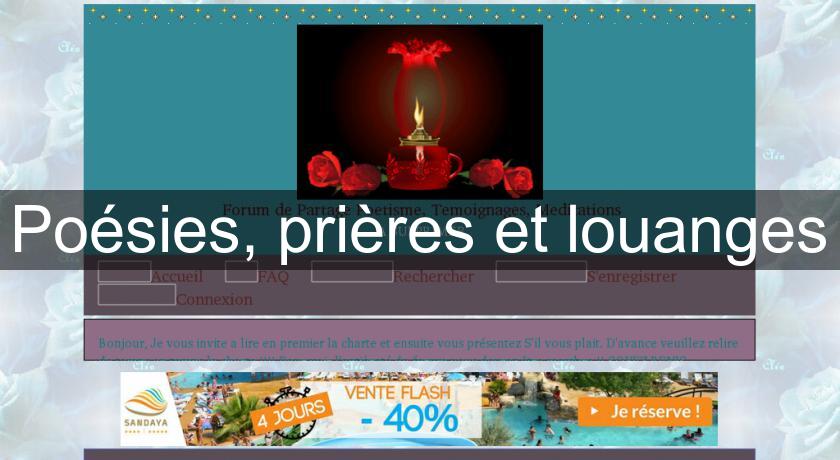 Poésies, prières et louanges Poésies, prières et louanges
