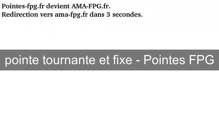 pointe tournante et fixe - Pointes FPG pointe tournante et fixe - Pointes FPG