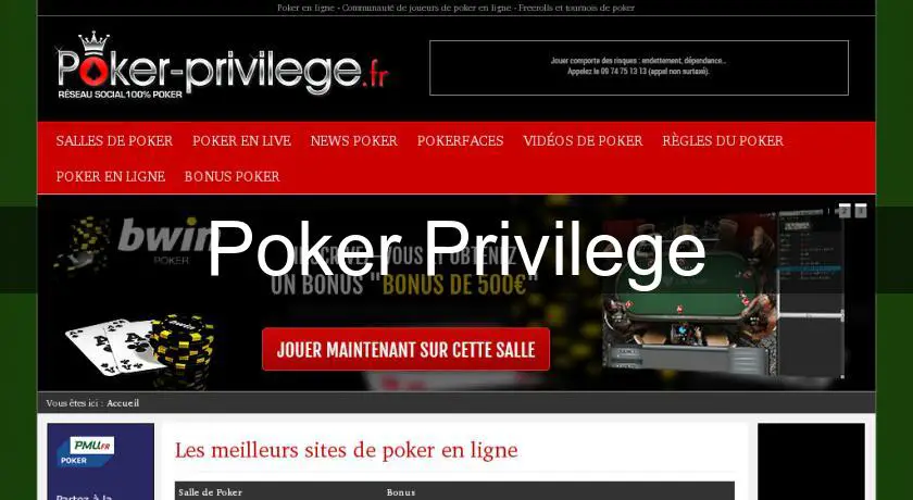 Poker Privilege