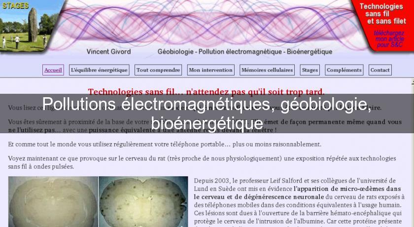 Pollutions électromagnétiques, géobiologie, bioénergétique