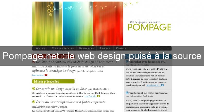 Pompage.net : le web design puisé à la source Pompage.net : le web design puisé à la source