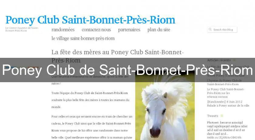 Poney Club de Saint-Bonnet-Près-Riom