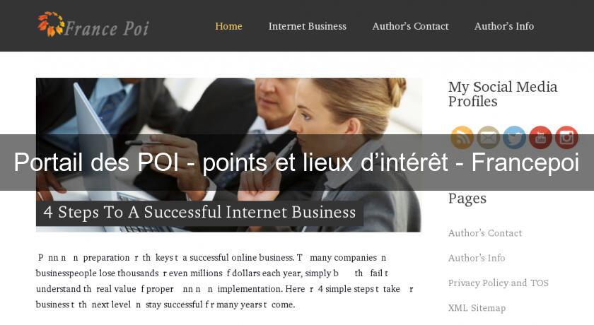 Portail des POI - points et lieux d’intérêt - Francepoi Portail des POI - points et lieux d’intérêt - Francepoi