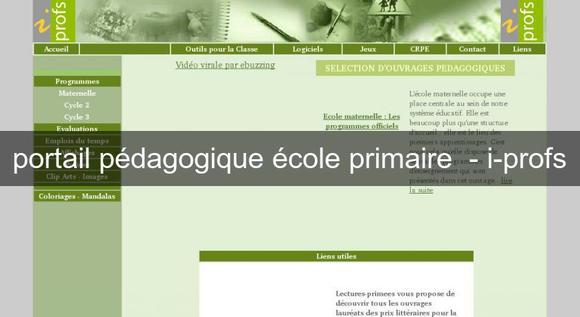 portail pédagogique école primaire  - i-profs