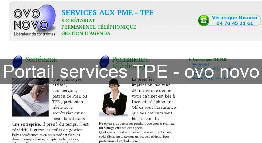 Portail services TPE - ovo novo Portail services TPE - ovo novo