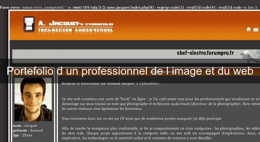 Portefolio d'un professionnel de l'image et du web