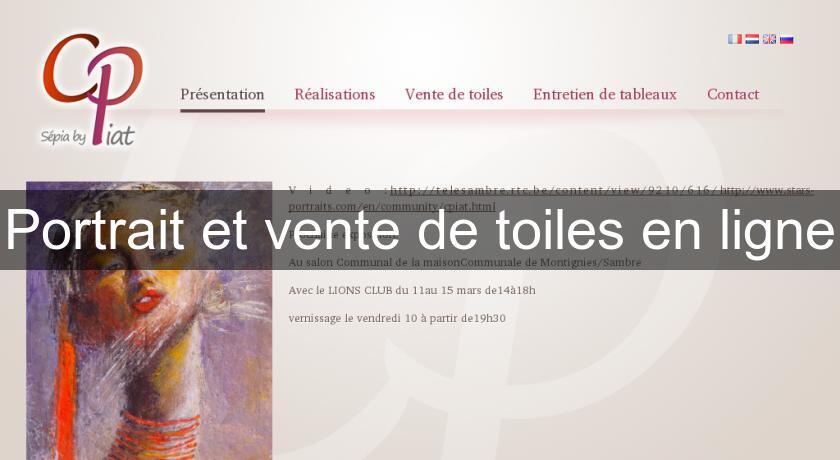 Portrait et vente de toiles en ligne Portrait et vente de toiles en ligne