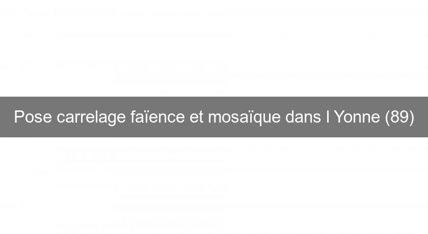 Pose carrelage faïence et mosaïque dans l'Yonne (89) Pose carrelage faïence et mosaïque dans l'Yonne (89)