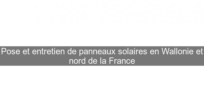 Pose et entretien de panneaux solaires en Wallonie et nord de la France Pose et entretien de panneaux solaires en Wallonie et nord de la France