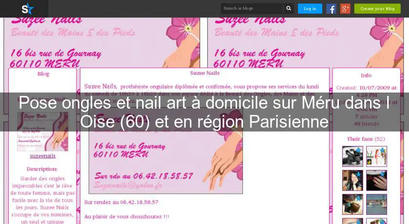 Pose ongles et nail art à domicile sur Méru dans l'Oise (60) et en région Parisienne