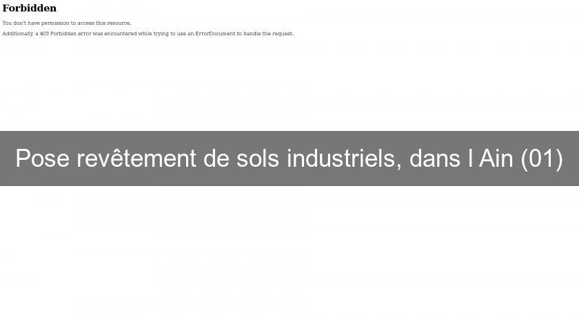 Pose revêtement de sols industriels, dans l'Ain (01) Pose revêtement de sols industriels, dans l'Ain (01)