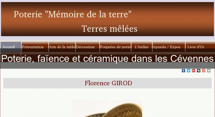 Poterie, faïence et céramique dans les Cévennes Poterie, faïence et céramique dans les Cévennes