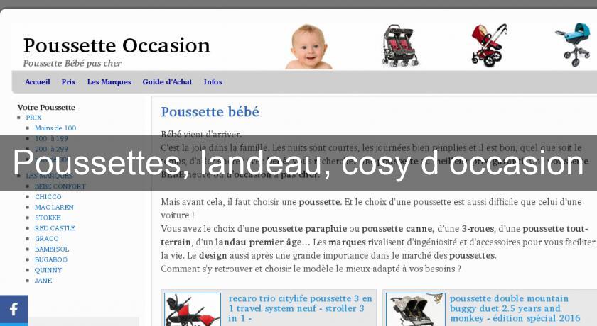 Poussettes, landeau, cosy d'occasion