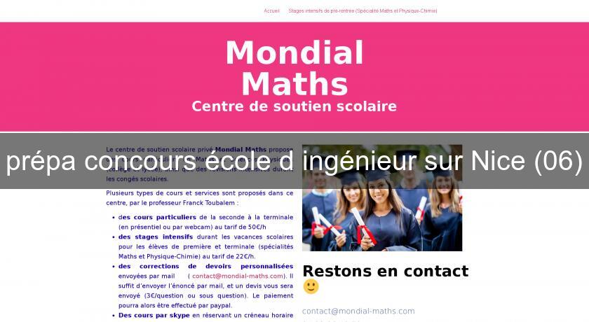 prépa concours école d'ingénieur sur Nice (06) prépa concours école d'ingénieur sur Nice (06)