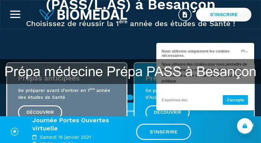 Prépa médecine Prépa PASS à Besançon