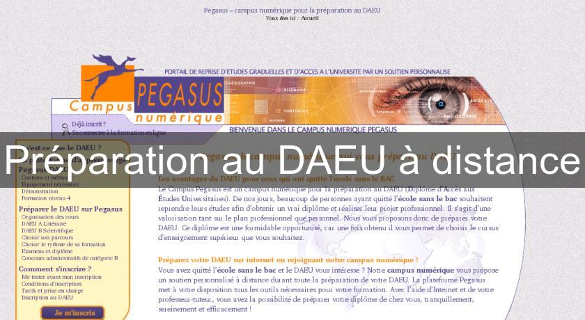 Préparation au DAEU à distance Préparation au DAEU à distance