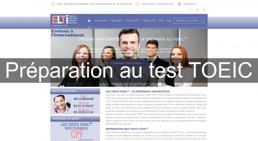 Préparation au test TOEIC Préparation au test TOEIC