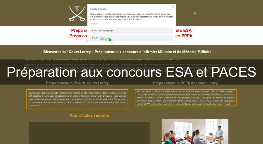 Préparation aux concours ESA et PACES Préparation aux concours ESA et PACES