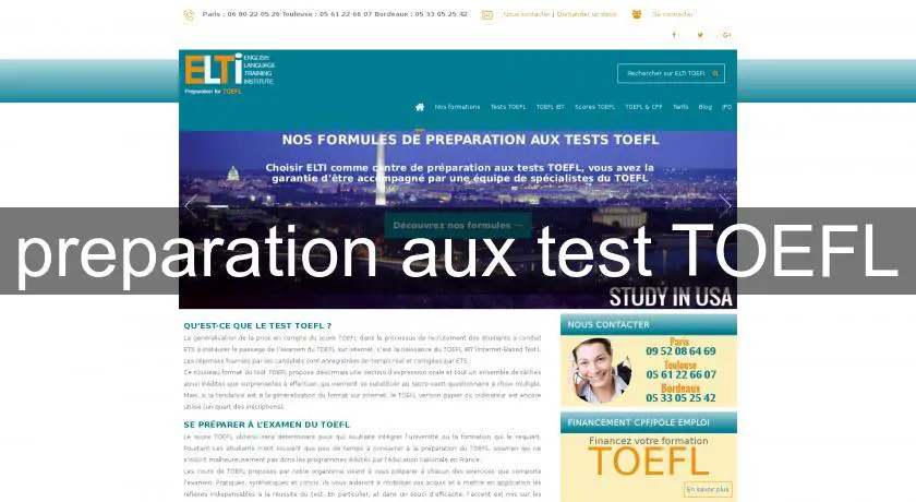 preparation aux test TOEFL