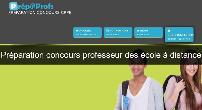 Préparation concours professeur des école à distance