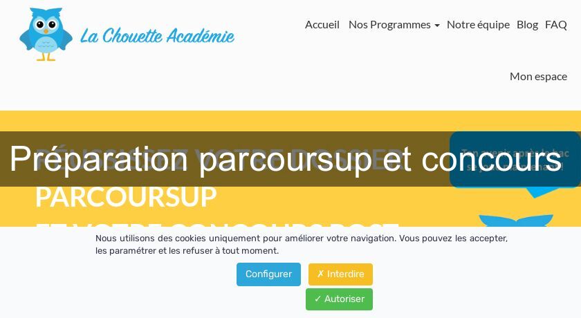 Préparation parcoursup et concours Préparation parcoursup et concours
