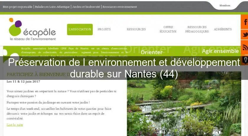 Préservation de l'environnement et développement durable sur Nantes (44)