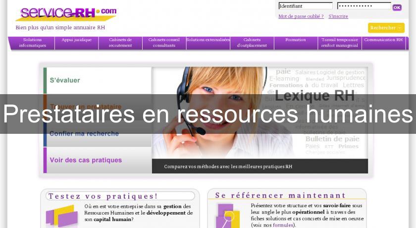 Prestataires en ressources humaines Prestataires en ressources humaines