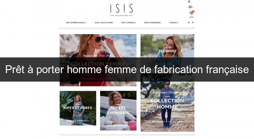 Prêt à porter homme femme de fabrication française