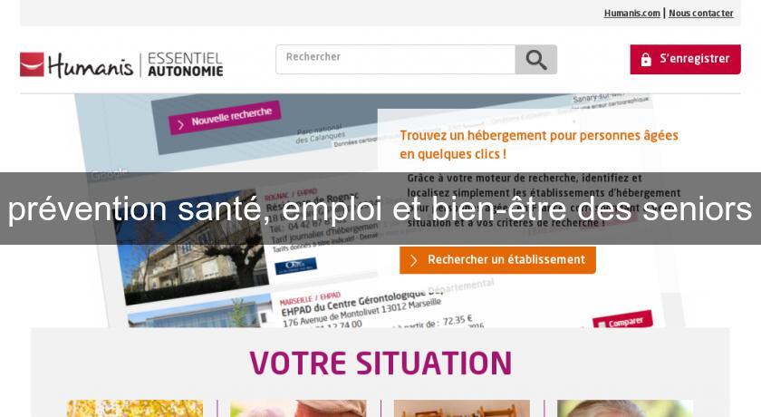 prévention santé, emploi et bien-être des seniors