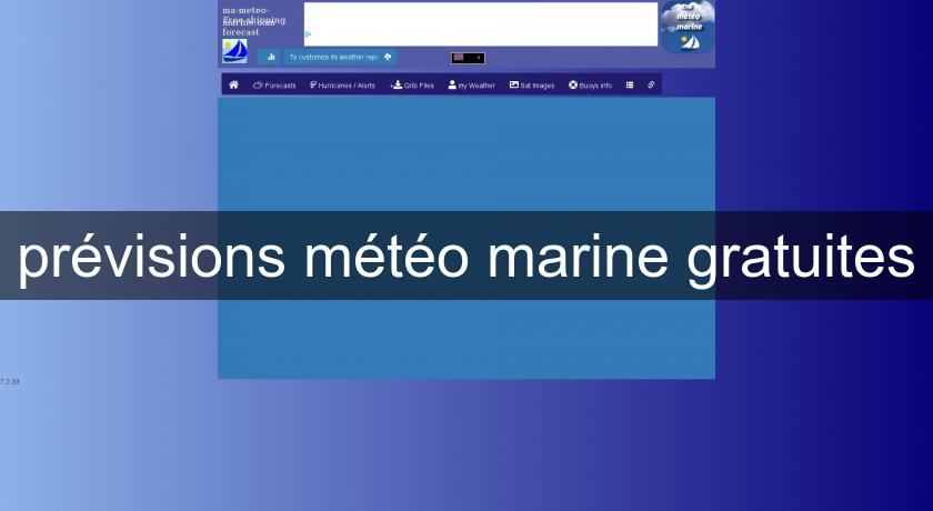 prévisions météo marine gratuites