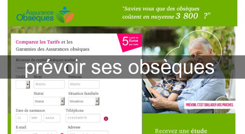 prévoir ses obsèques prévoir ses obsèques