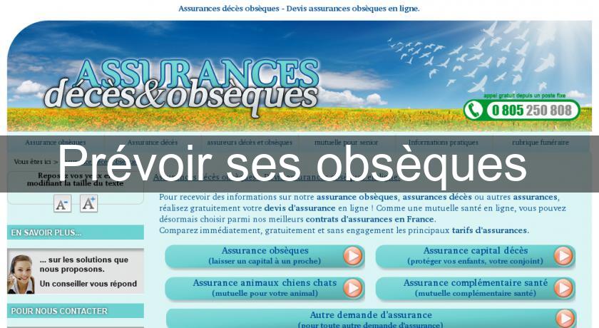 Prévoir ses obsèques Prévoir ses obsèques