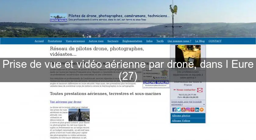 Prise de vue et vidéo aérienne par drone, dans l'Eure (27)