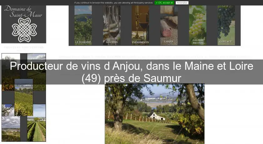 Producteur de vins d'Anjou, dans le Maine et Loire (49) près de Saumur