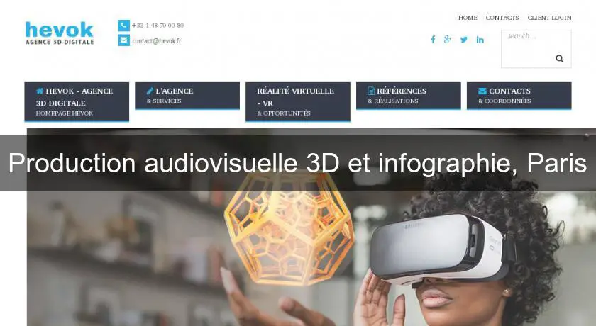 Production audiovisuelle 3D et infographie, Paris
