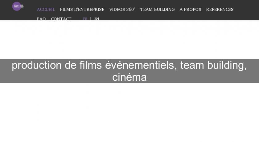 production de films événementiels, team building, cinéma