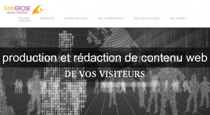 production et rédaction de contenu web