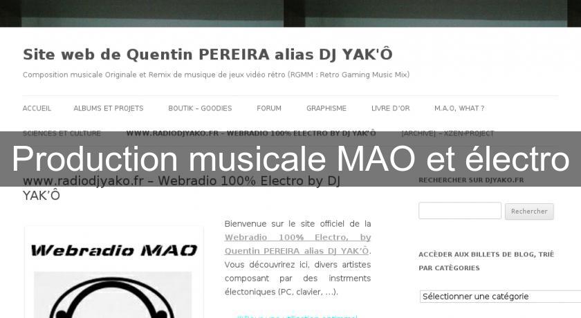 Production musicale MAO et électro Production musicale MAO et électro